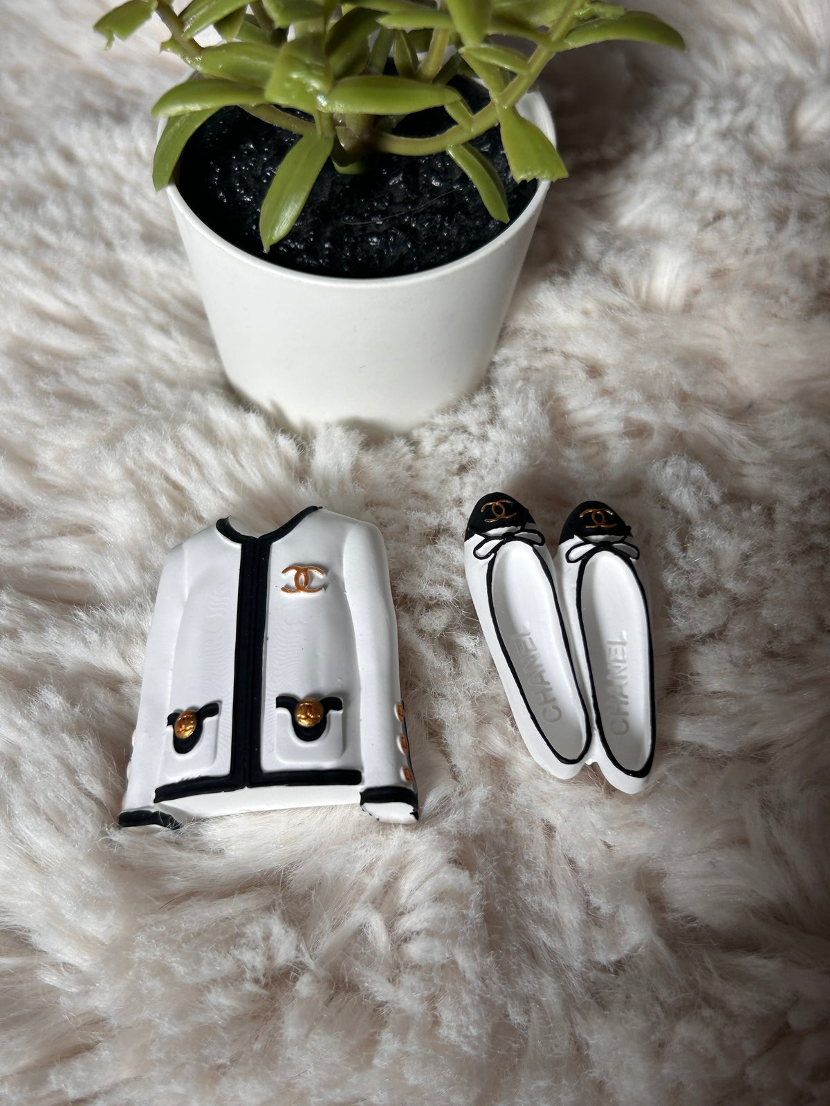 Diffuseur voiture gilet + ballerine blanc