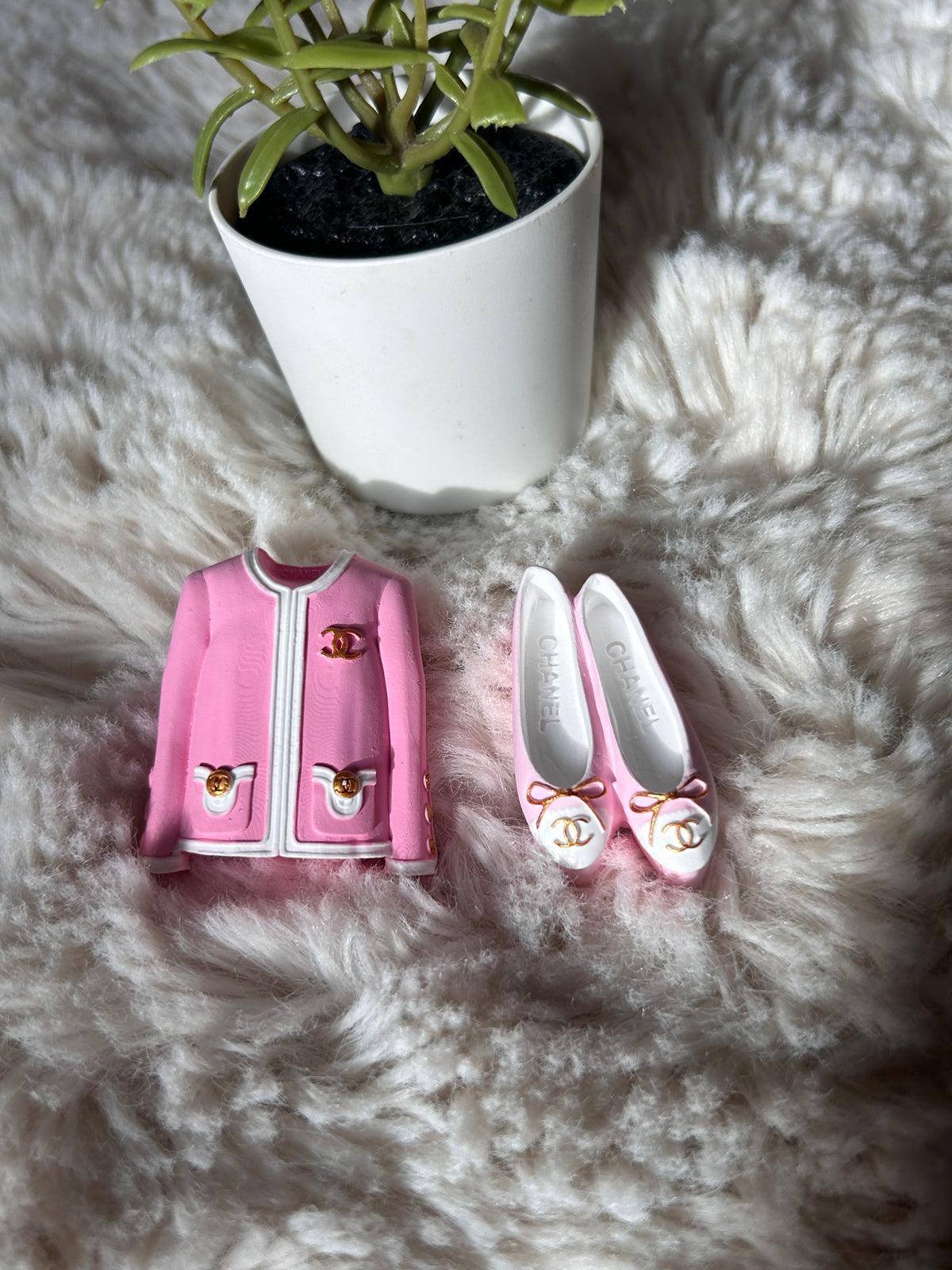 Diffuseur voiture gilet + ballerine rose