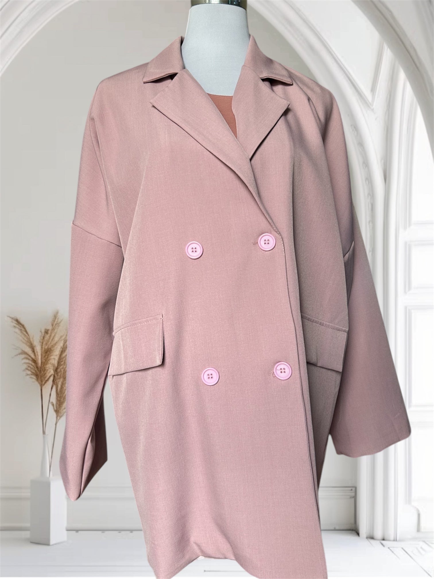 Blazer oversize rose