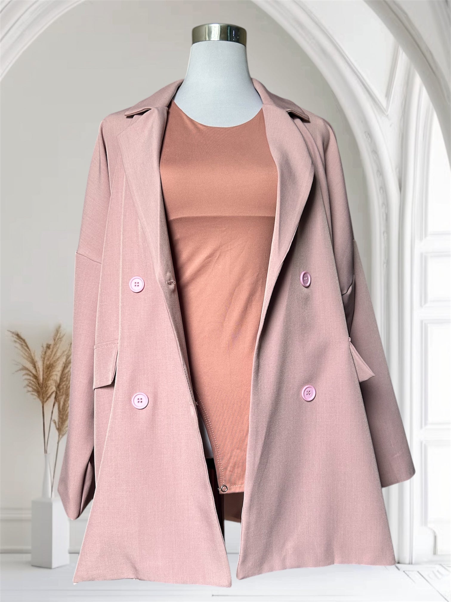 Blazer oversize rose